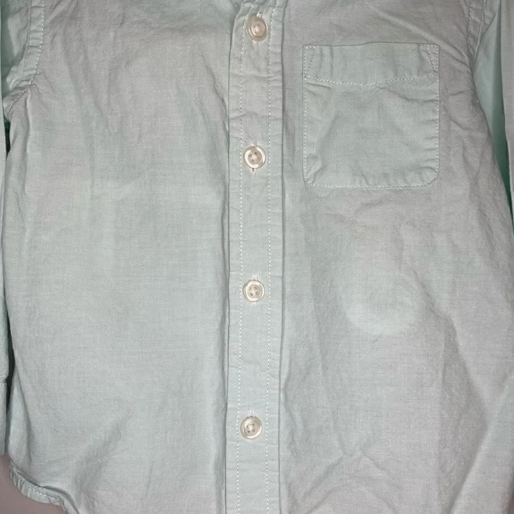 Carter’s Button Down Shirt pastel Green and OshKosh B’gosh Jeans Size 3T